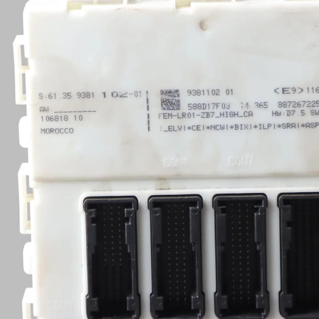 Front Elektronik Modul Steuergerät FEM für BMW F20 F30 F36 mit Teilenummer 9381102 BMW F20 F30 F36 Front Elektronik Modul Steuergerät FEM - SKU 9381102 - Teilenummer 9381102