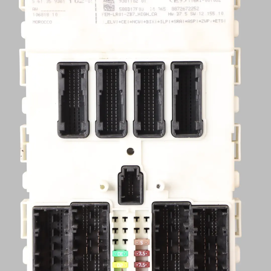 Front Elektronik Modul Steuergerät FEM für BMW F20 F30 F36 mit Teilenummer 9381102 BMW F20 F30 F36 Front Elektronik Modul Steuergerät FEM - SKU 9381102 - Teilenummer 9381102