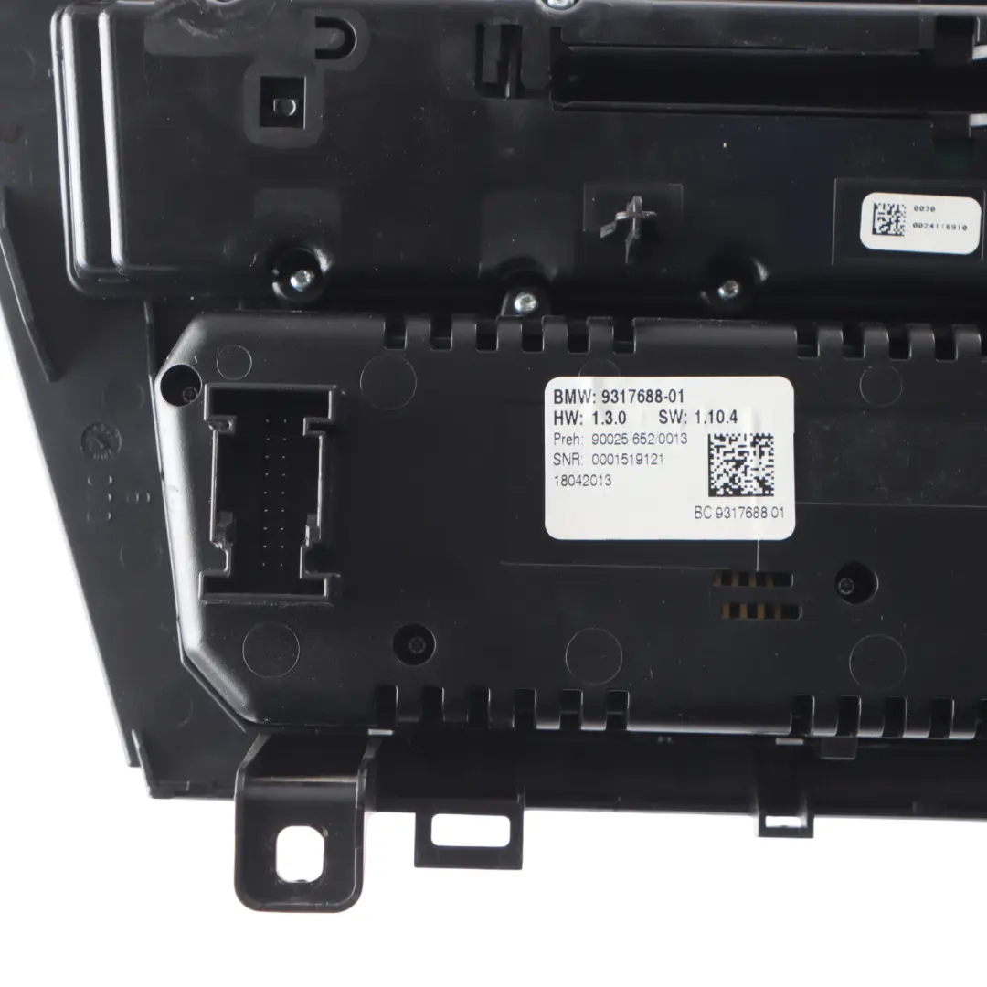 Conditioning Switch BMW F12 F13 Radio A/C Fan Heater Control Panel to Air with Part number 9386652 Air Conditioning Switch BMW F12 F13 Radio A/C Fan Heater Control Panel - SKU 9386652 - Part number 9386652