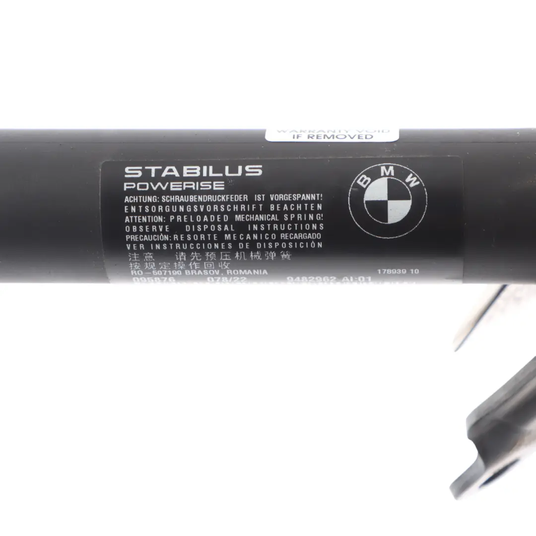Boot Lid Lift Lifter Strut Right O/S Side to BMW X1 F48 Tailgate with Part number 9482962 BMW X1 F48 Tailgate Boot Lid Lift Lifter Strut Right O/S Side - SKU 9482962 - Part number 9482962