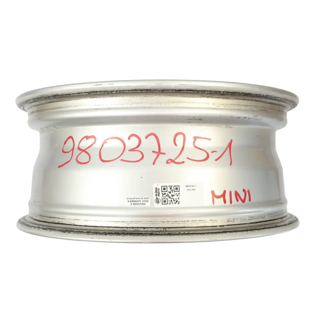 Alloy Rim 16" 6,5J ET:46 Spoke 123 to Mini R60 R61 Silver Wheel with Part number 9803725 Mini R60 R61 Silver Wheel Alloy Rim 16" 6,5J ET:46 Spoke 123 - SKU 9803725-1 - Part number 9803725
