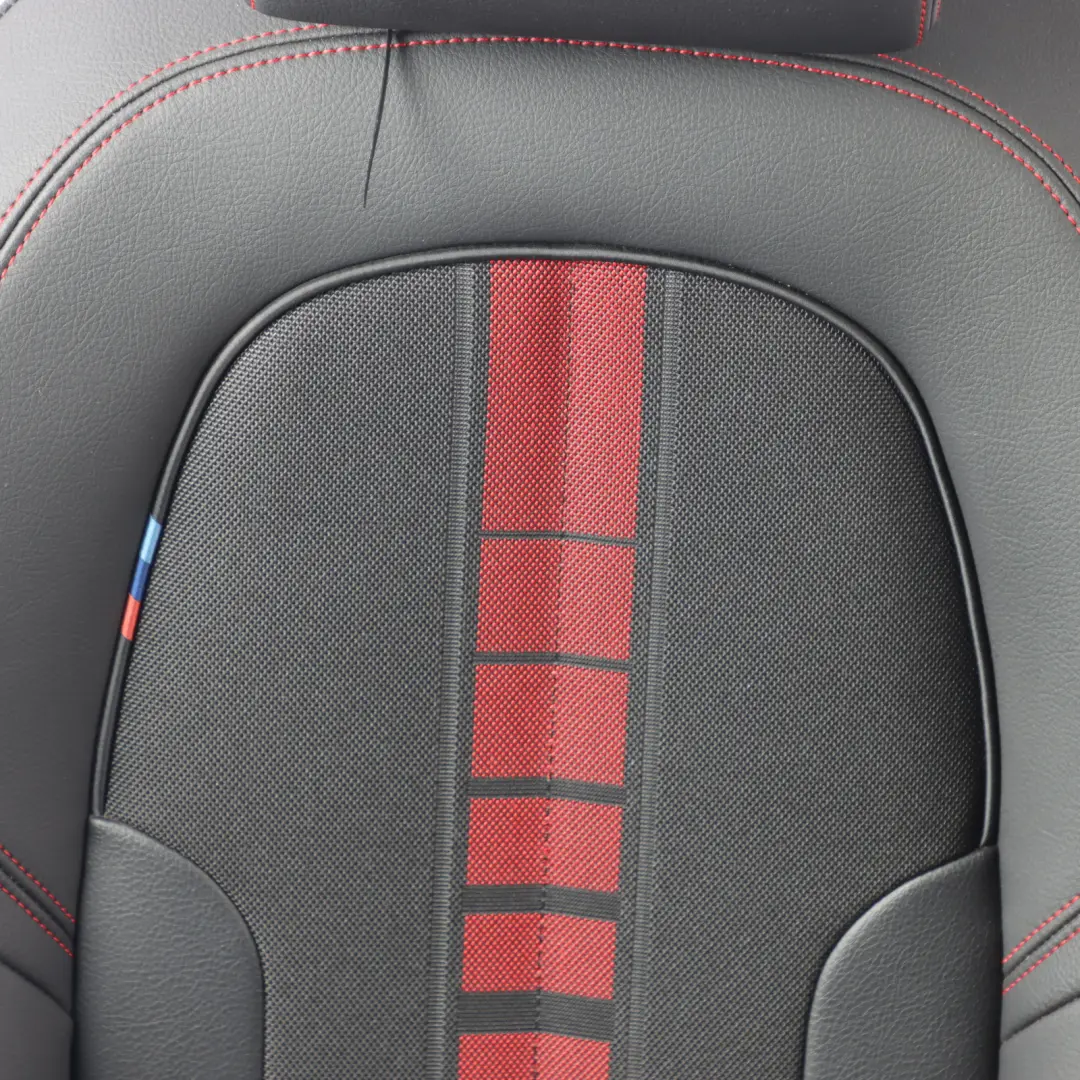 BMW F40 Front Sport Seat Heated Left N/S Leather Cloth Sensatec Black Acent Red - SKU 9893791-1 - Part number 9893791