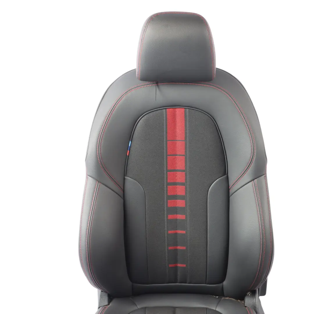 BMW F40 Front Sport Seat Heated Left N/S Leather Cloth Sensatec Black Acent Red - SKU 9893791-1 - Part number 9893791