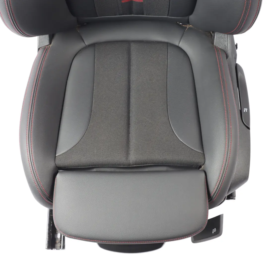 Front Sport Seat Heated Right O/S Leather Cloth Sensatec Black Acent Red to BMW F40 with Part number 9893791 BMW F40 Front Sport Seat Heated Right O/S Leather Cloth Sensatec Black Acent Red - SKU 9893791-1 - Part number 9893791