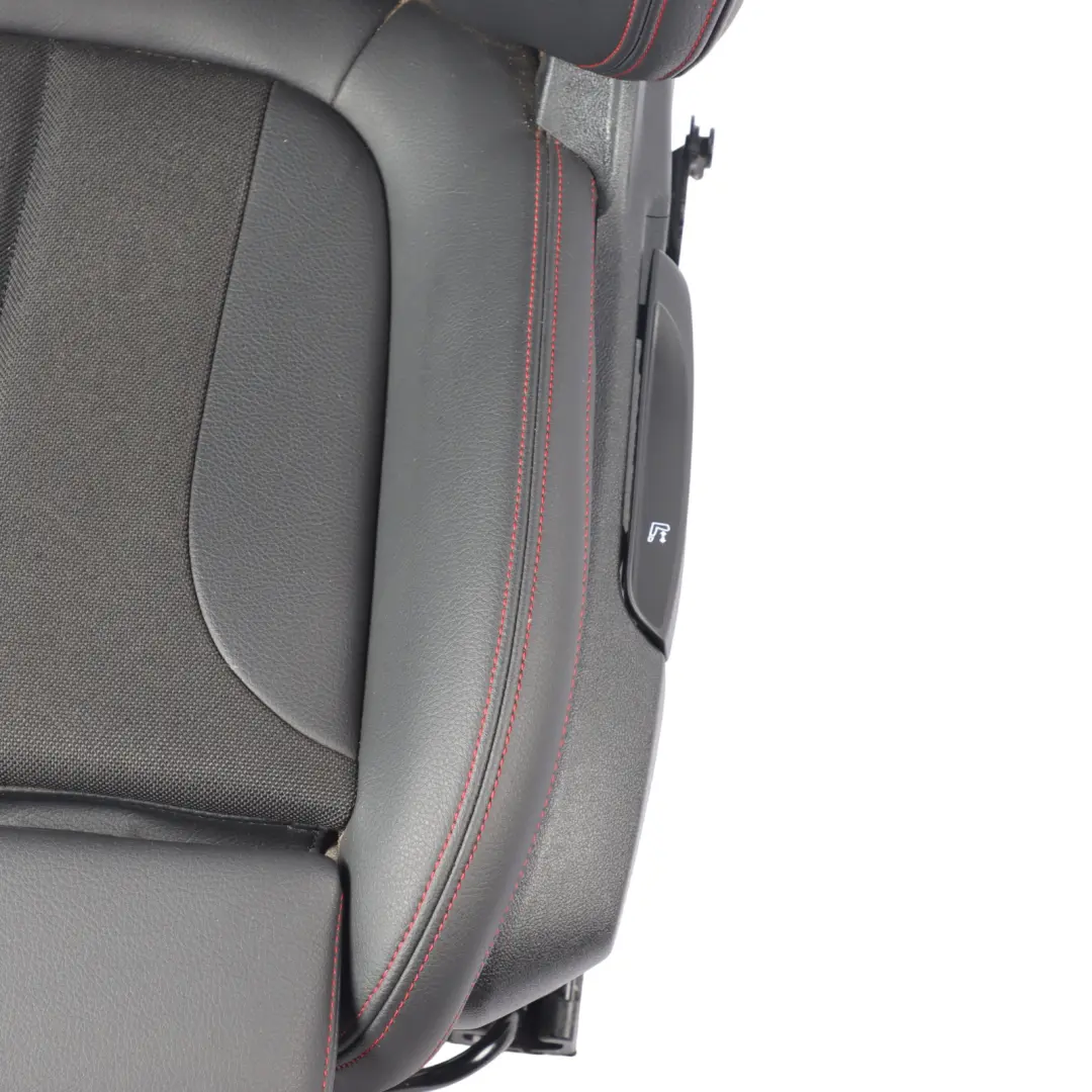 Front Sport Seat Heated Right O/S Leather Cloth Sensatec Black Acent Red to BMW F40 with Part number 9893791 BMW F40 Front Sport Seat Heated Right O/S Leather Cloth Sensatec Black Acent Red - SKU 9893791-1 - Part number 9893791