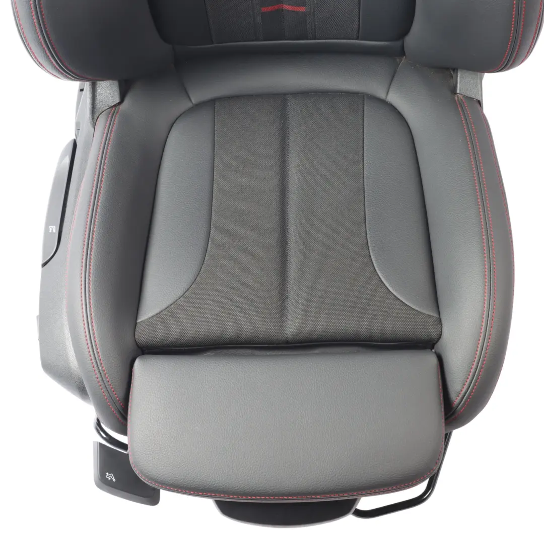 BMW F40 Front Sport Seat Heated Right O/S Leather Cloth Sensatec Black Acent Red - SKU 9893792-1 - Part number 9893792
