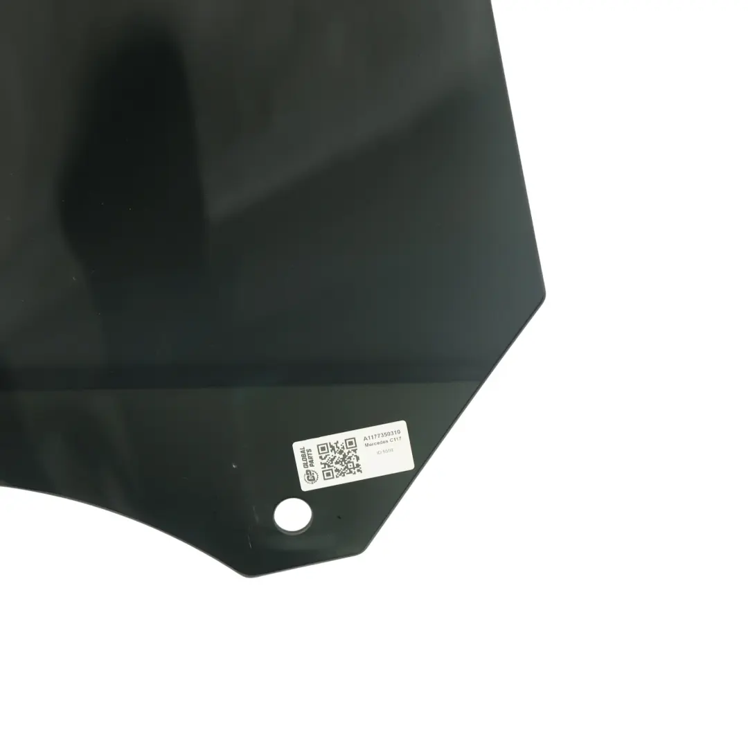Cristal Puerta Trasera Izquierda Tintado Negro para Mercedes CLA C117 con número de pieza A1177350310 Mercedes CLA C117 Cristal Puerta Trasera Izquierda Tintado Negro - SKU A1177350310 - Número de pieza A1177350310