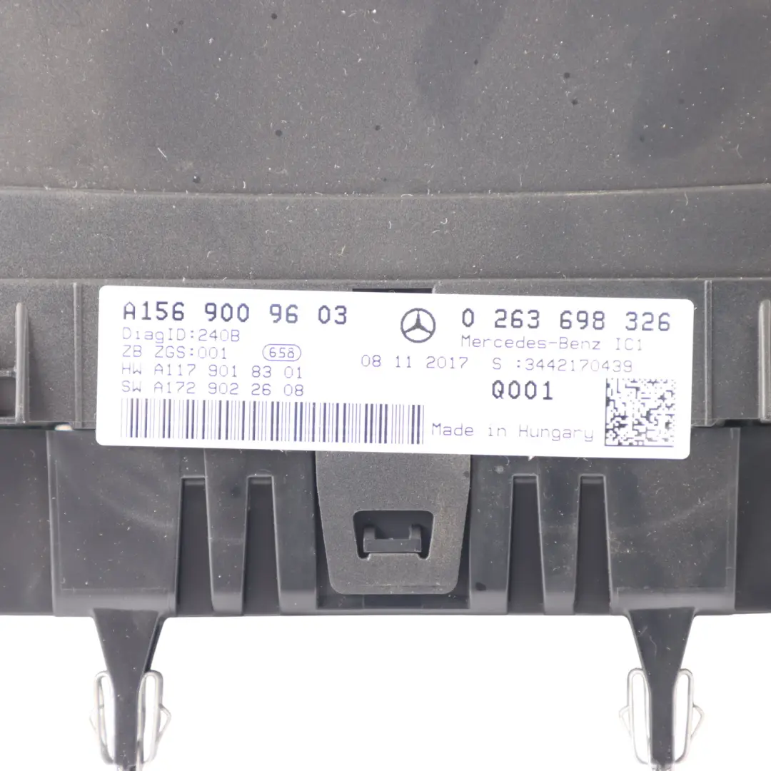 Instrument Cluster Speedometer Diesel Automatic Mercedes GLA 220 - SKU RHD-A1569009603 - Part number A1569009603
