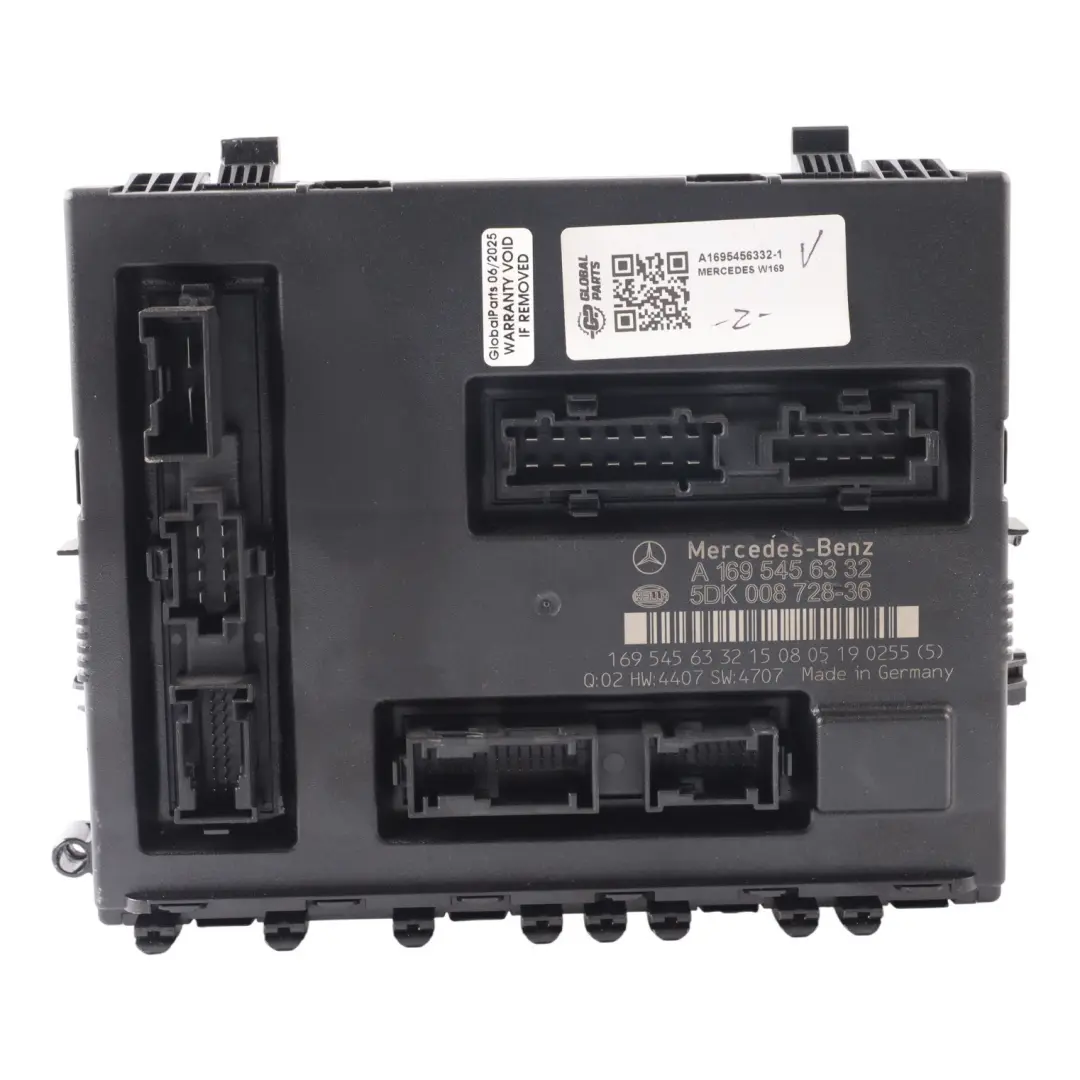  Unidad Control Mercedes W169 W245 SAM Módulo Relé Caja De Fusibles - SKU A1695456332-1 - Número de pieza A1695456332