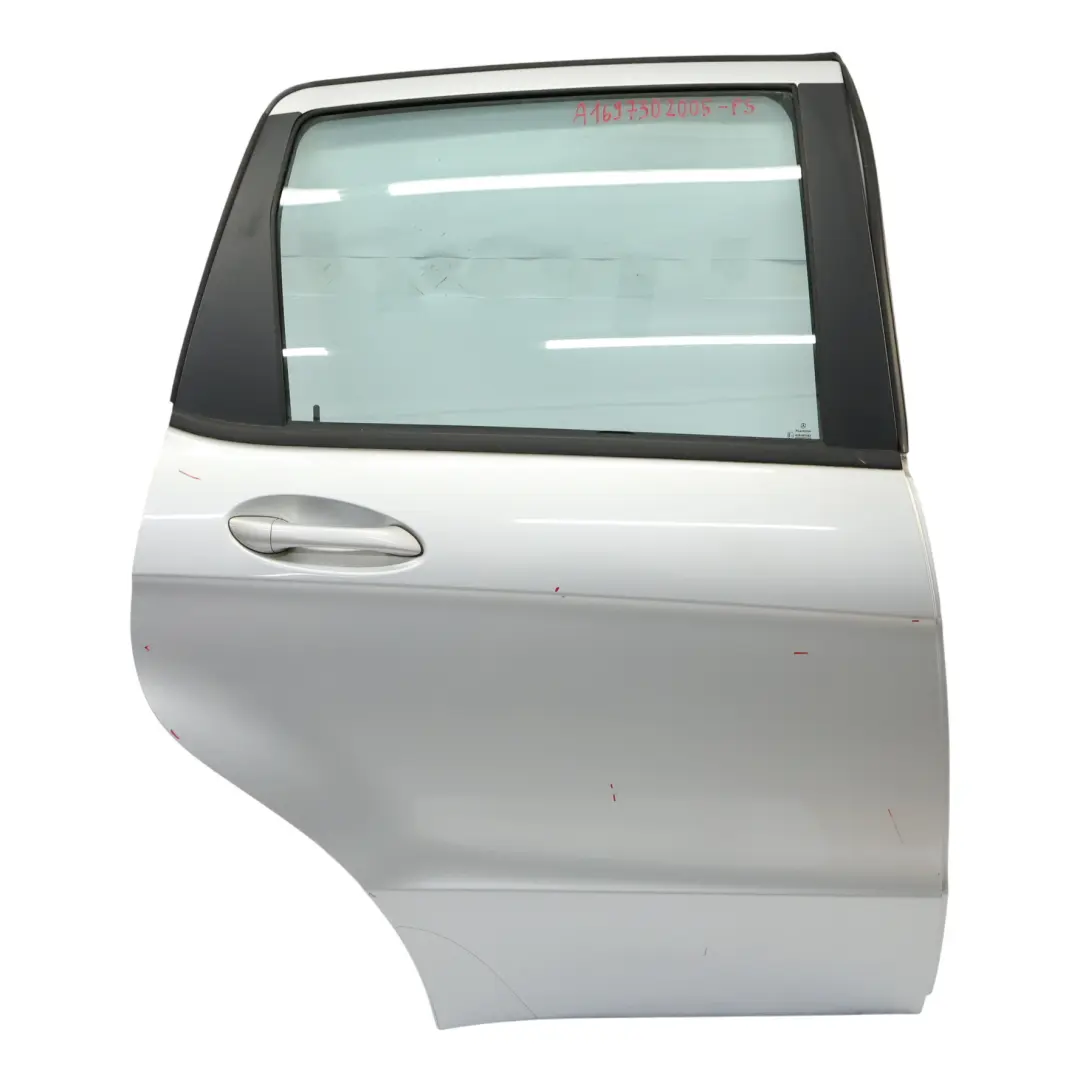 Door Rear Right O/S Polar Silver Metallic - 761 to Mercedes W169 with Part number A1697302005 Mercedes W169 Door Rear Right O/S Polar Silver Metallic - 761 - SKU A1697302005-PS - Part number A1697302005
