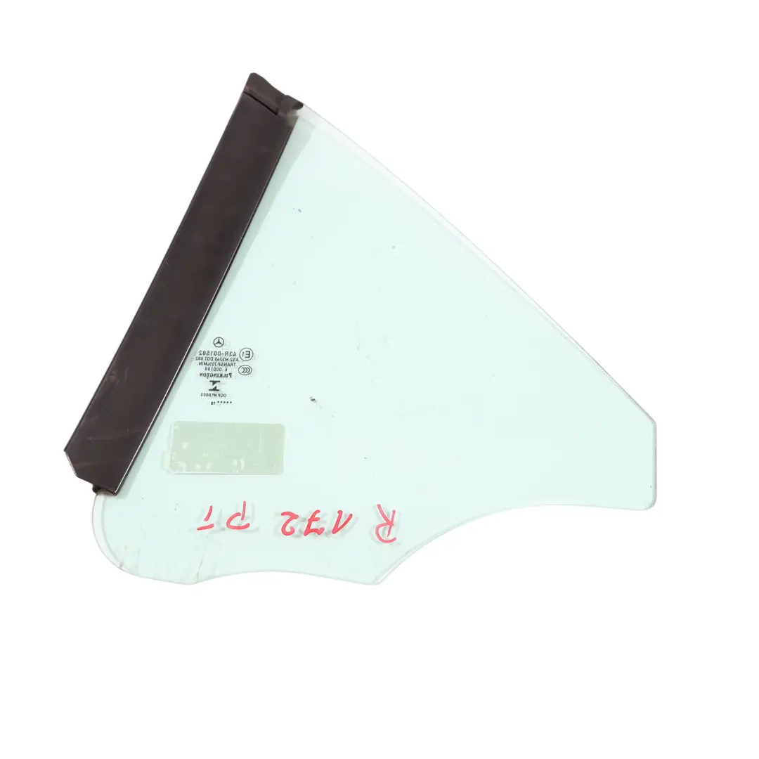 Fenêtre Latérale Arrière Gauche Fixe Triangle AS2 pour Mercedes R172 à propos du numéro de pièce A1726700200 Mercedes R172 Fenêtre Latérale Arrière Gauche Fixe Triangle AS2 - SKU A1726700200 - Numéro de pièce A1726700200