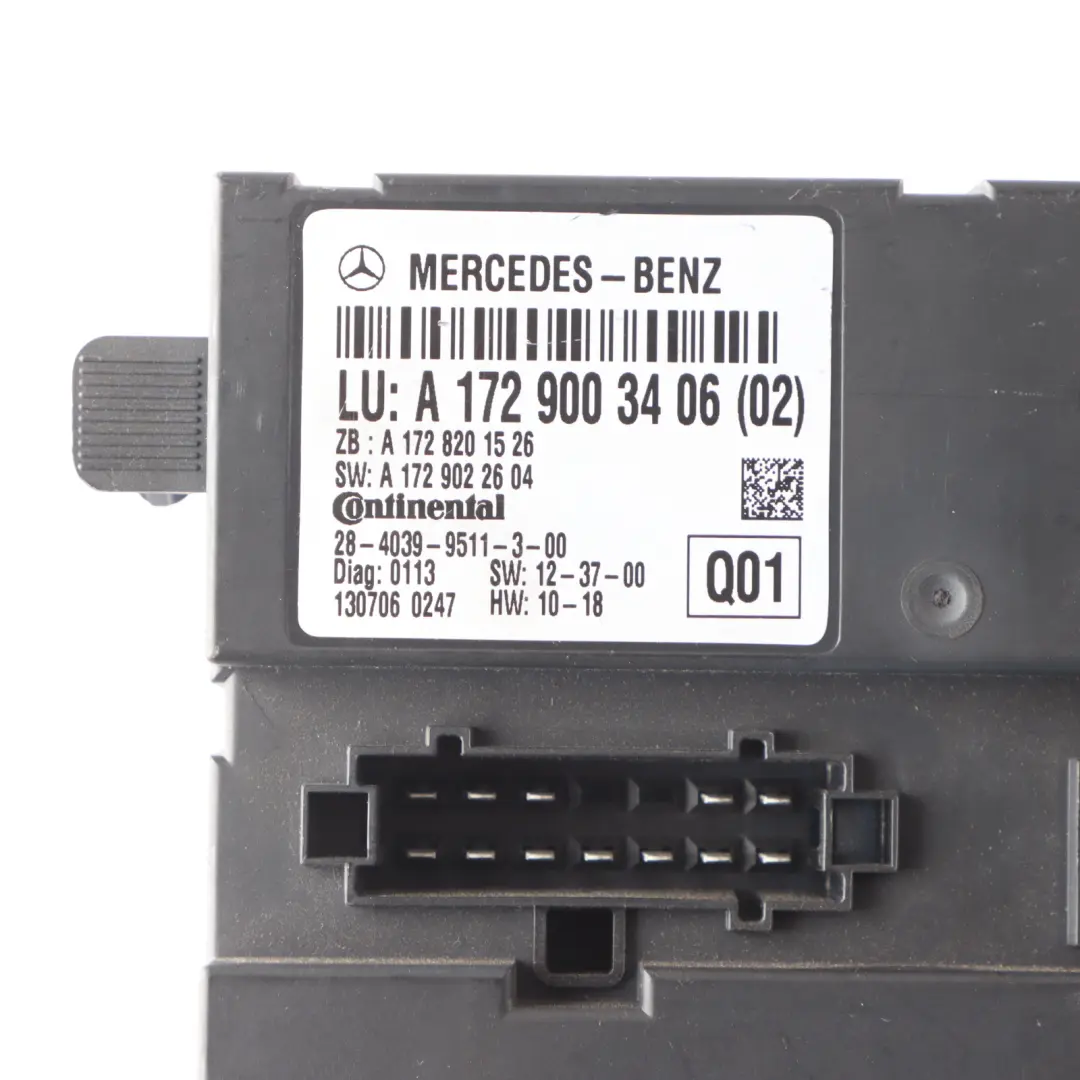 Mercedes SLK R172 Roadster Soft Top Folding Roof Control Module - SKU A1729003406 - Part number A1729003406