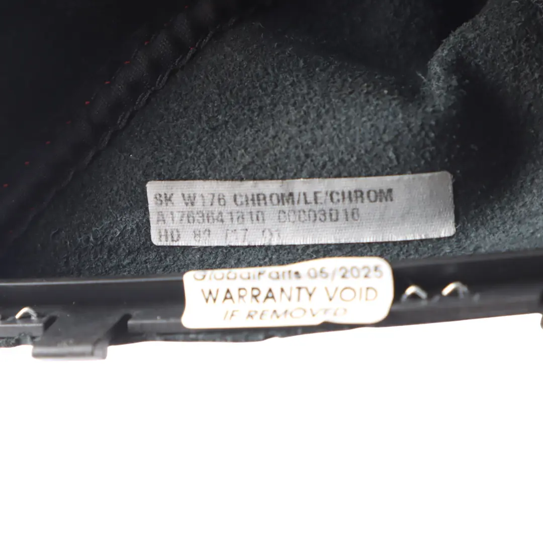 Mercedes C117 Schaltknauf Schwarz Leder Rot Akzente 6 Gang - SKU A1763641810-1 - Teilenummer A1763641810