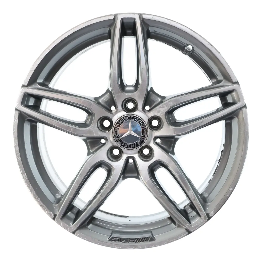 Leicht metall felge AMG 18" ET:52 7,5J 5 Doppelspeiche für Mercedes W176 mit Teilenummer A1764010700 Mercedes W176 Leicht metall felge AMG 18" ET:52 7,5J 5 Doppelspeiche - SKU A1764010700-2 - Teilenummer A1764010700
