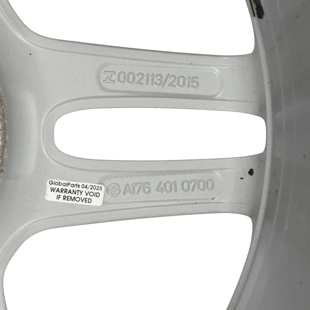 Leicht metall felge AMG 18" ET:52 7,5J 5 Doppelspeiche für Mercedes W176 mit Teilenummer A1764010700 Mercedes W176 Leicht metall felge AMG 18" ET:52 7,5J 5 Doppelspeiche - SKU A1764010700-2 - Teilenummer A1764010700