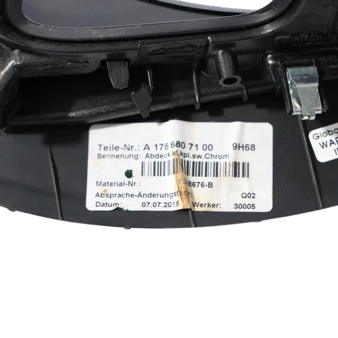 Center Console Trim Panel Ash Tray Box Black to Mercedes W176 with Part number A1766807100 Mercedes W176 Center Console Trim Panel Ash Tray Box Black - SKU A1766807100 - Part number A1766807100