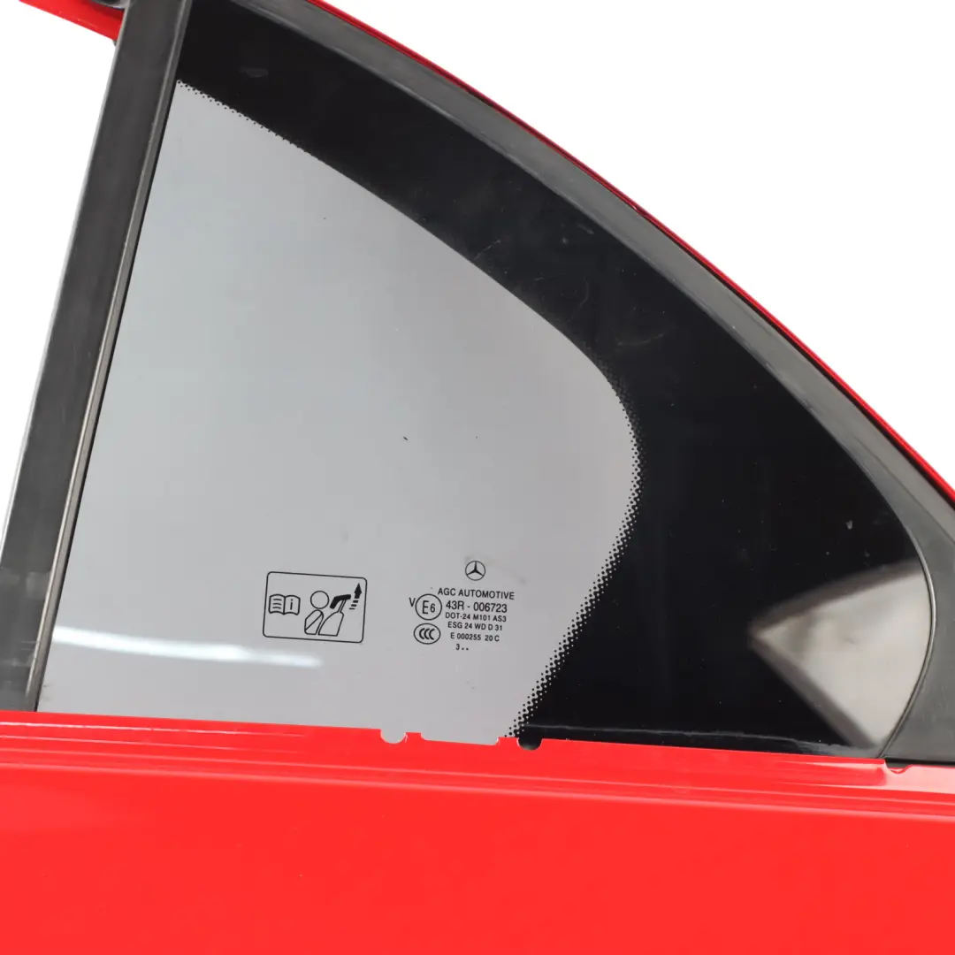 Door Rear Left N/S A-Class Jupiter Red - 589 to Mercedes W176 with Part number A1767300105 Mercedes W176 Door Rear Left N/S A-Class Jupiter Red - 589 - SKU A1767300105-JUR - Part number A1767300105