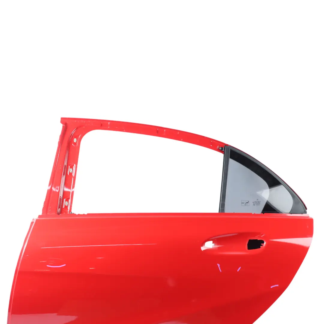 Door Rear Left N/S A-Class Jupiter Red - 589 to Mercedes W176 with Part number A1767300105 Mercedes W176 Door Rear Left N/S A-Class Jupiter Red - 589 - SKU A1767300105-JUR - Part number A1767300105