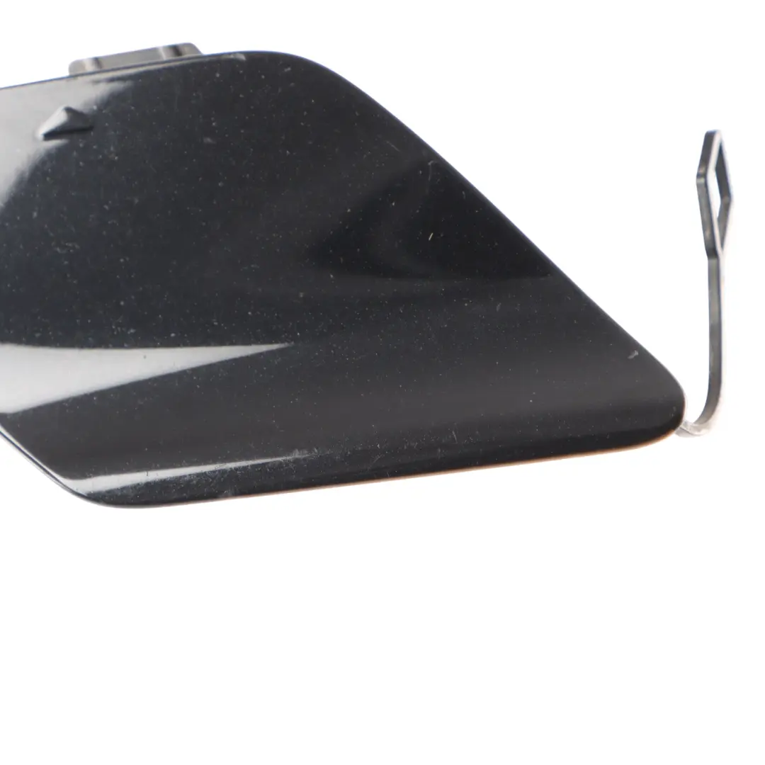 Front Bumper Tow Eye Hook Cover Kosmos Black - 191 to Mercedes W176 with Part number A1768851022 Mercedes W176 Front Bumper Tow Eye Hook Cover Kosmos Black - 191 - SKU A1768851022-KB - Part number A1768851022