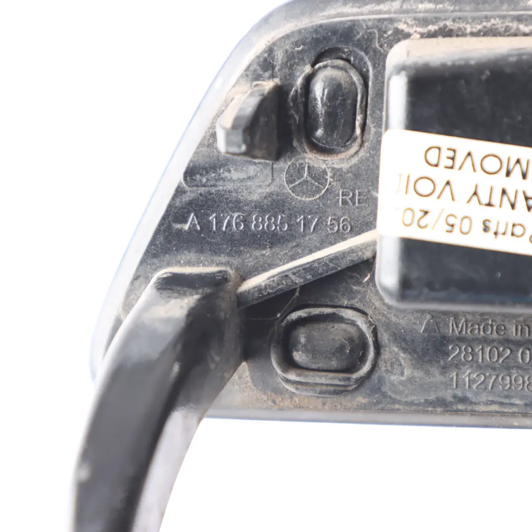 Headlight Washer Cover Cap Right O/S Kosmos Black Metallic - 191 to Mercedes W176 with Part number A1768851222 Mercedes W176 Headlight Washer Cover Cap Right O/S Kosmos Black Metallic - 191 - SKU A1768851222-KB - Part number A1768851222