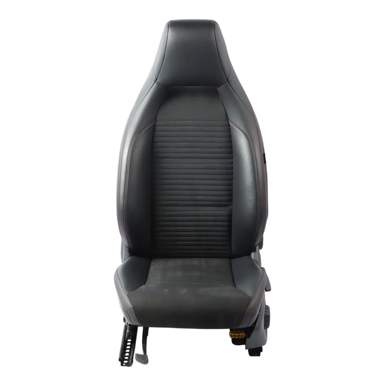 Front Seat Mercedes X117 W176 Heated Left N/S Microfiber Leather Black Red