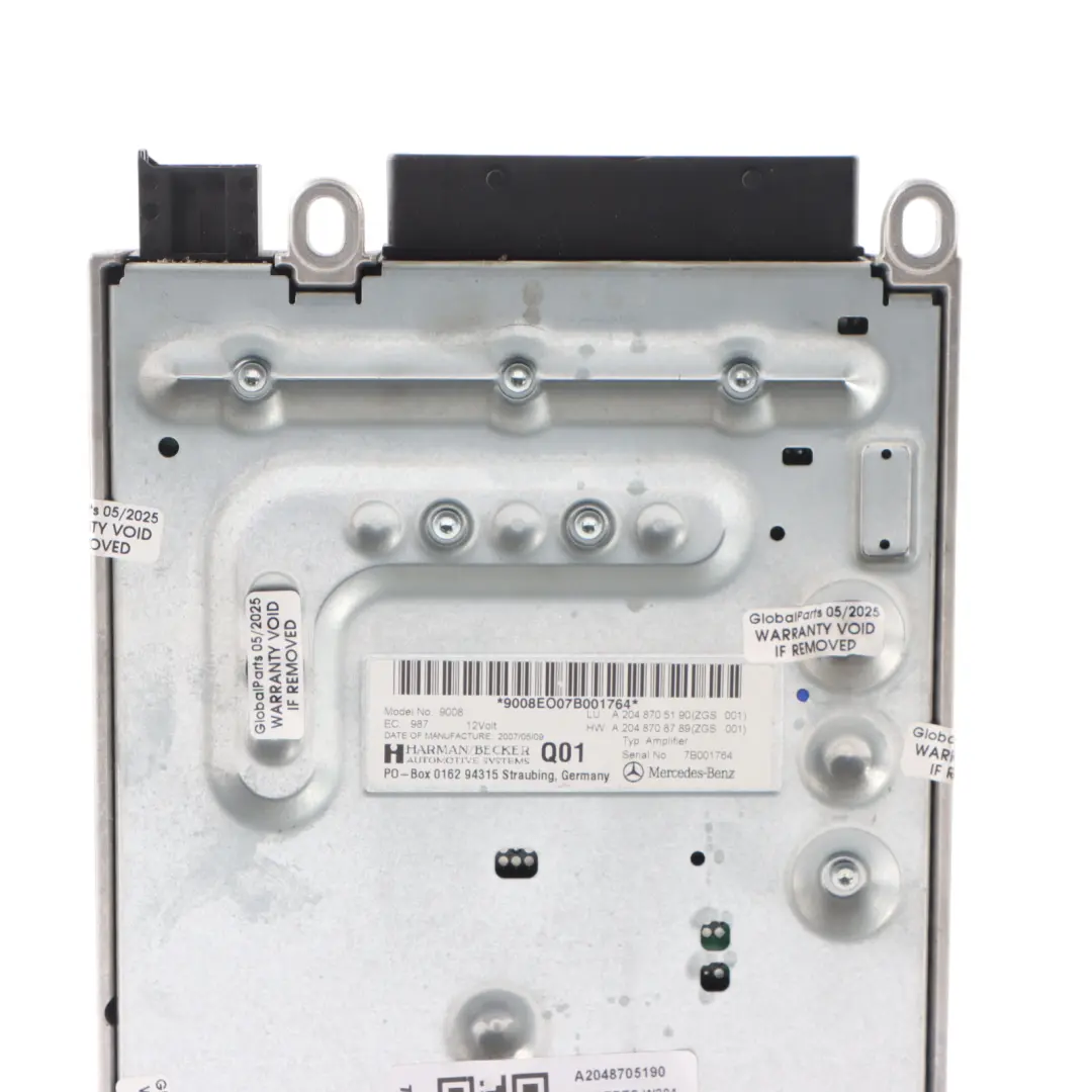 Mercedes W204 Sound Audio Amplifier Unit Harman Becker - SKU A2048705190 - Part number A2048705190