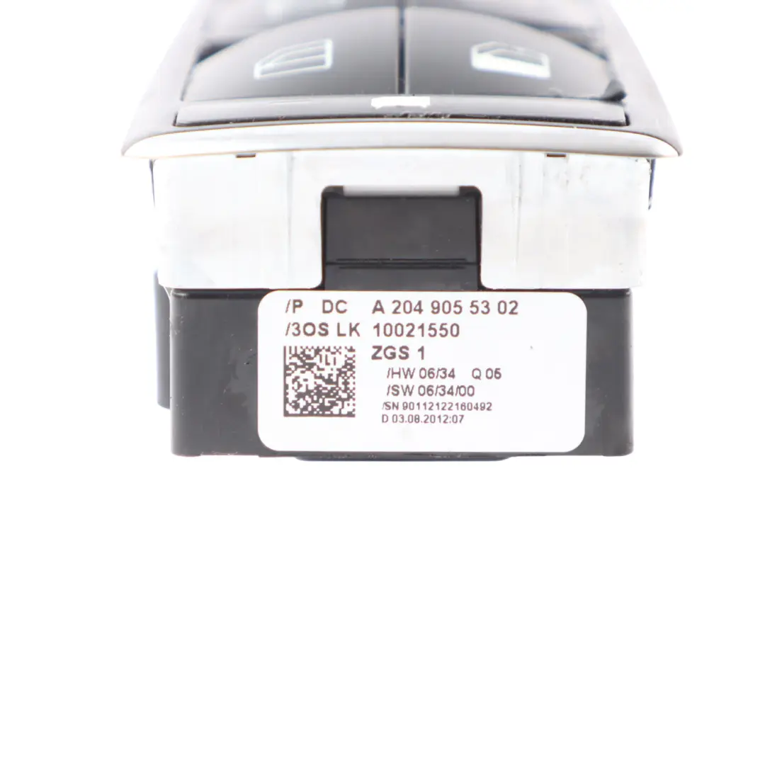 Window Lifter Switch Mercedes W204 W212 Mirror Control Driver's Side to with Part number A2049055302 Window Lifter Switch Mercedes W204 W212 Mirror Control Driver's Side - SKU A2049055302 - Part number A2049055302