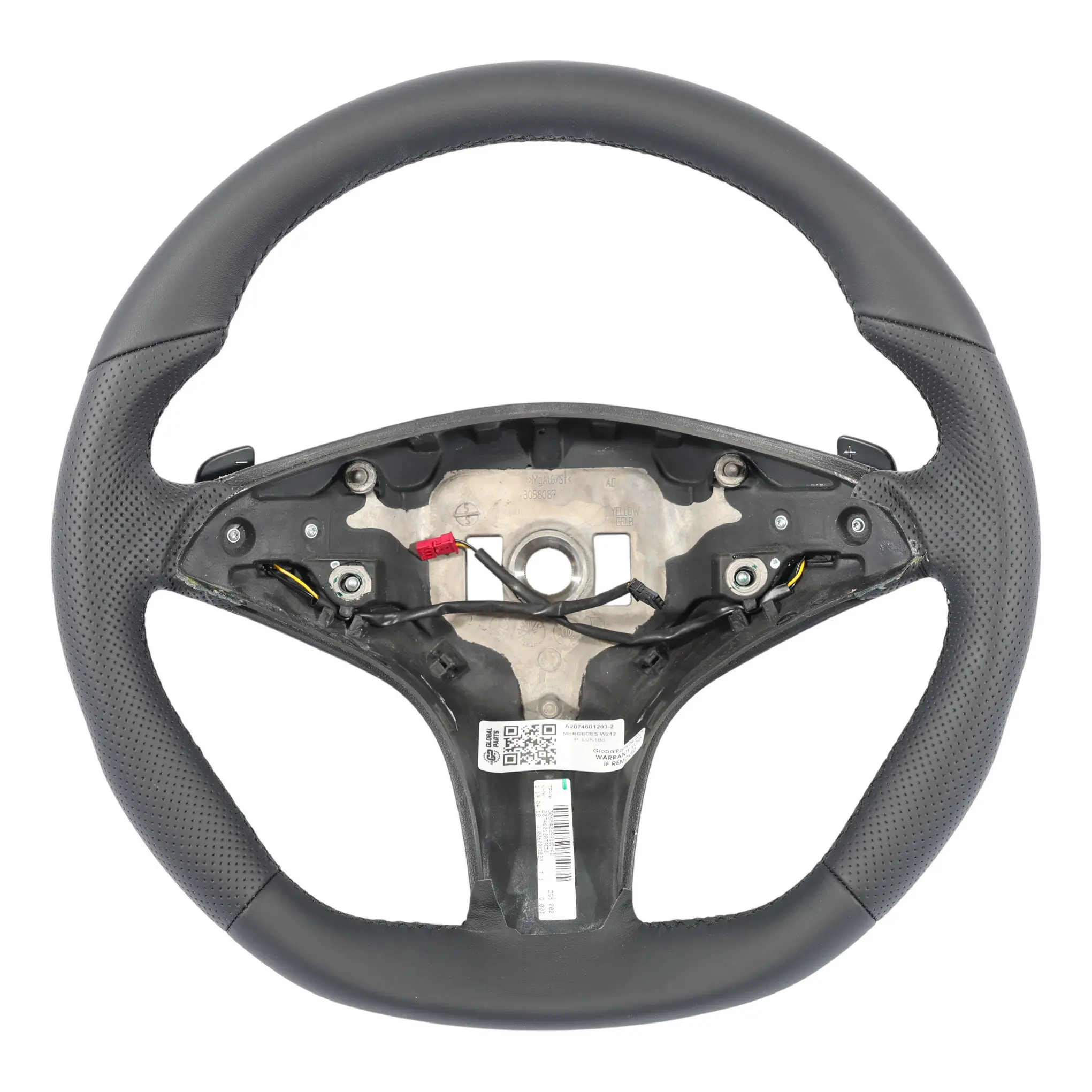 Steering Wheel Mercedes W212 NEW Black Leather with Black Threads Paddle Shift