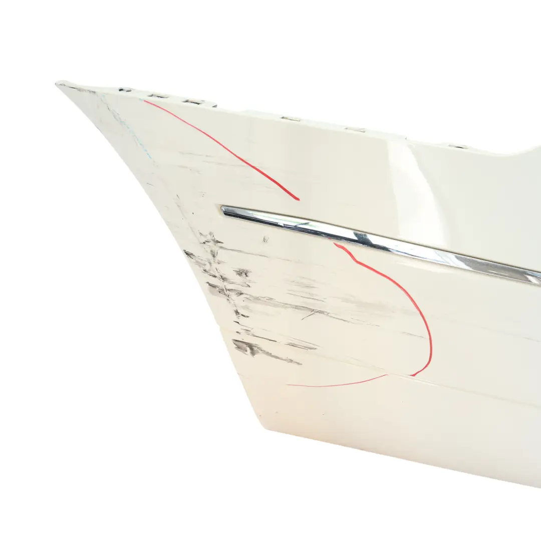 W207 Rear Bumper Trim Panel Covering Calcite White - 650 to Mercedes with Part number A2078801247 Mercedes W207 Rear Bumper Trim Panel Covering Calcite White - 650 - SKU A2078801247-CW - Part number A2078801247