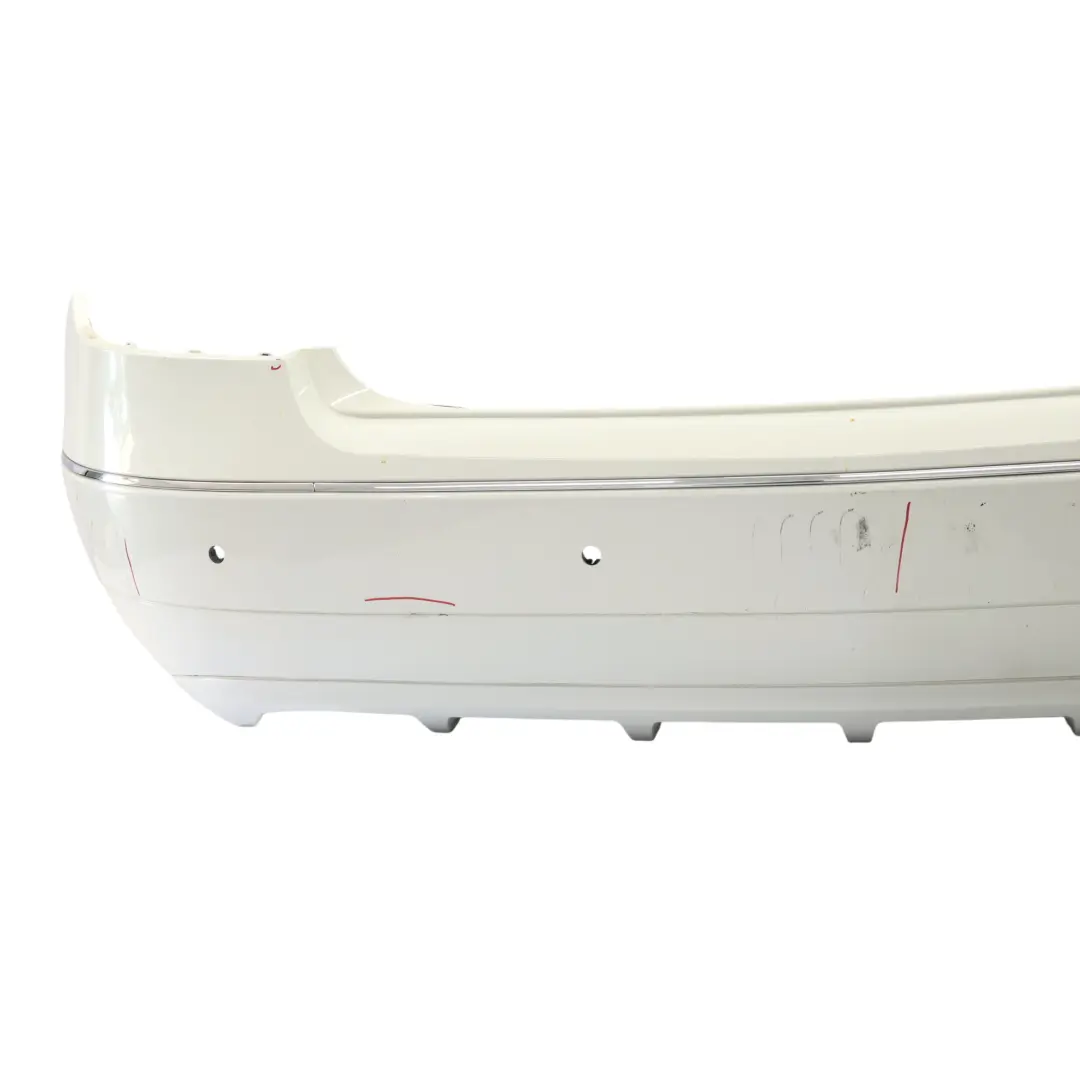 W207 Rear Bumper Trim Panel Covering Calcite White - 650 to Mercedes with Part number A2078801247 Mercedes W207 Rear Bumper Trim Panel Covering Calcite White - 650 - SKU A2078801247-CW - Part number A2078801247