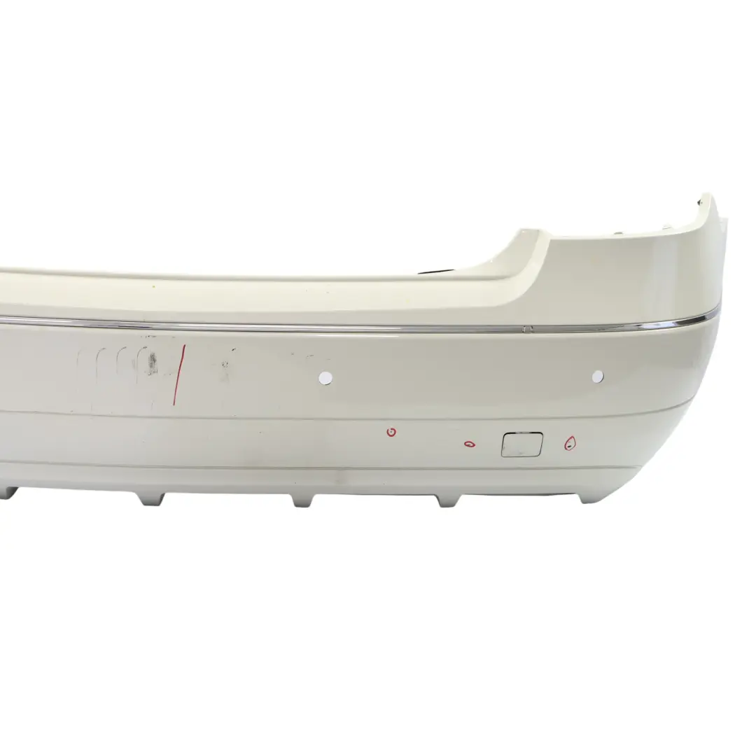 W207 Rear Bumper Trim Panel Covering Calcite White - 650 to Mercedes with Part number A2078801247 Mercedes W207 Rear Bumper Trim Panel Covering Calcite White - 650 - SKU A2078801247-CW - Part number A2078801247