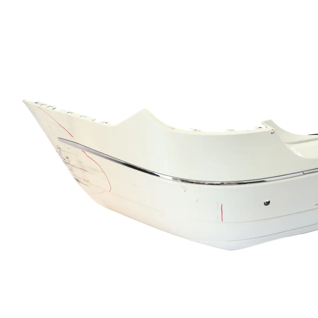 W207 Rear Bumper Trim Panel Covering Calcite White - 650 to Mercedes with Part number A2078801247 Mercedes W207 Rear Bumper Trim Panel Covering Calcite White - 650 - SKU A2078801247-CW - Part number A2078801247