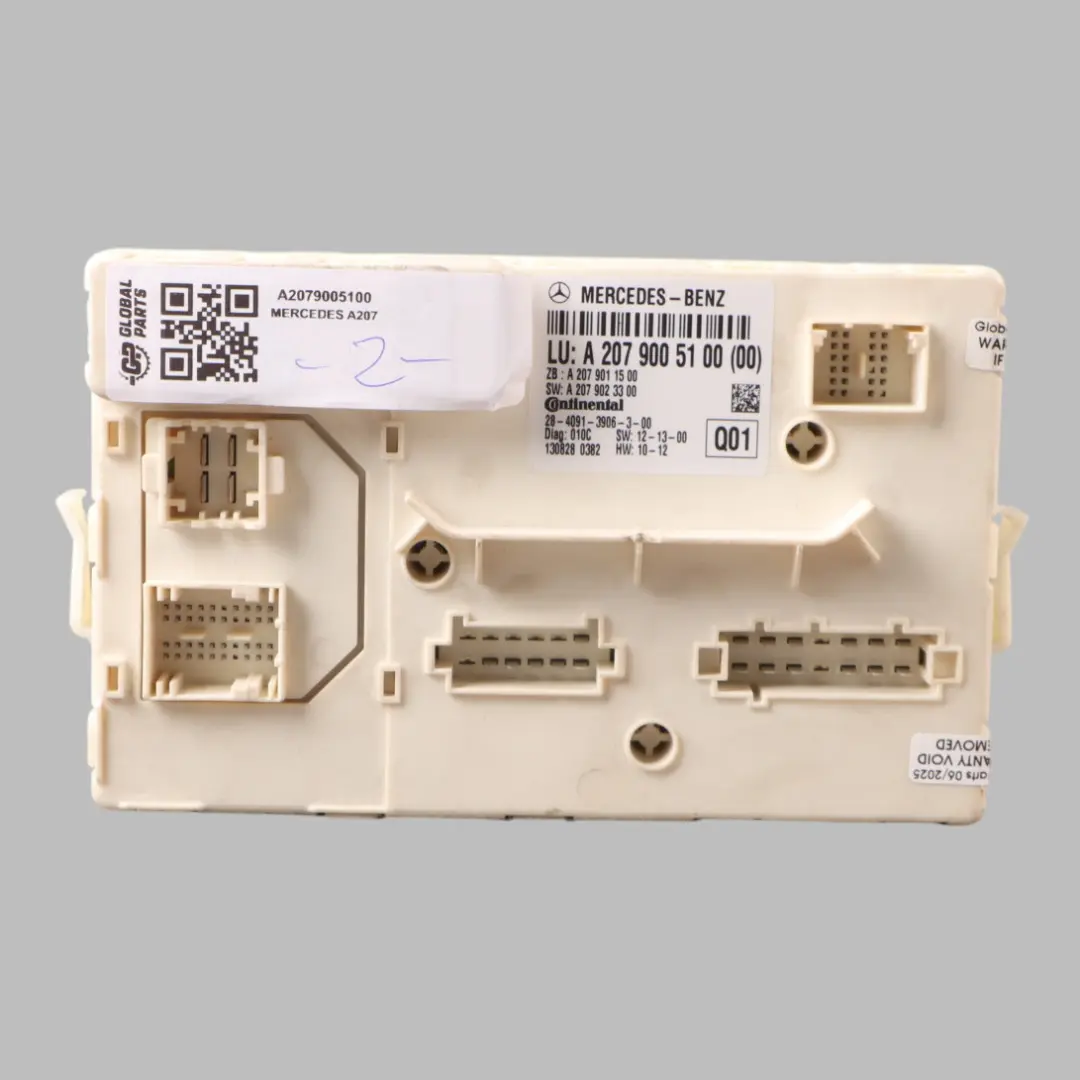 Roof Top Control Unit Module ECU to Mercedes A207 Convertible with Part number A2079005100 Mercedes A207 Convertible Roof Top Control Unit Module ECU - SKU A2079005100 - Part number A2079005100