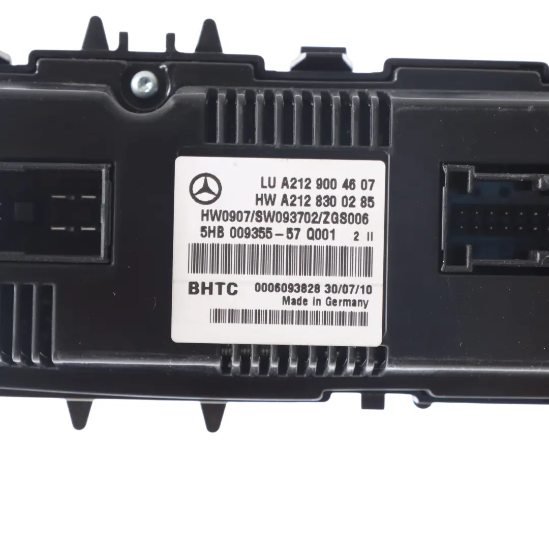 Conditioning Panel Automatic Heater Control A/C to Mercedes W212 Air with Part number A2129004607 Mercedes W212 Air Conditioning Panel Automatic Heater Control A/C - SKU A2129004607 - Part number A2129004607