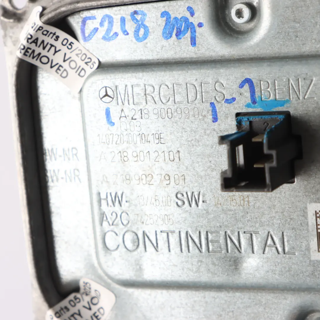 W218 LED Headlight Ballast Control Unit Module Front to Mercedes CLS with Part number A2189009904 Mercedes CLS W218 LED Headlight Ballast Control Unit Module Front - SKU A2189009904 - Part number A2189009904
