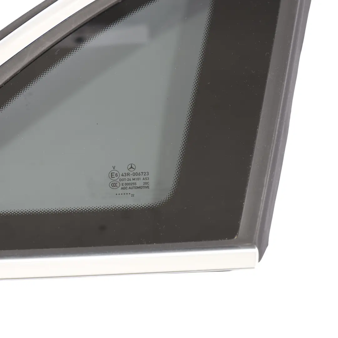 SUV Side Fixed Window Rear Right O/S Tinted AS3 to Mercedes H243 with Part number A2476706001 Mercedes H243 SUV Side Fixed Window Rear Right O/S Tinted AS3 - SKU A2476706001 - Part number A2476706001