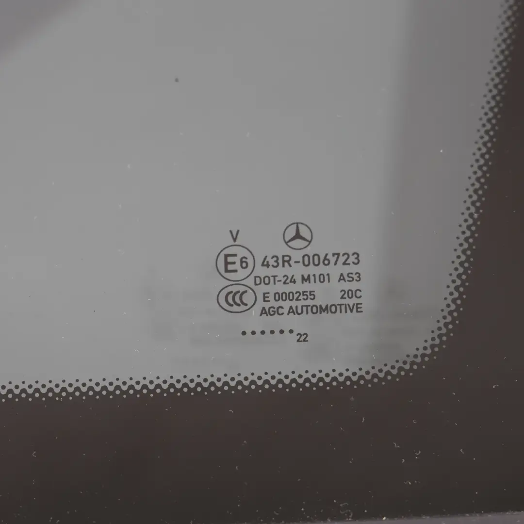 SUV Seite Feste Fenster Hinten Rechts Getönt AS3 für Mercedes H243 mit Teilenummer A2476706001 Mercedes H243 SUV Seite Feste Fenster Hinten Rechts Getönt AS3 - SKU A2476706001 - Teilenummer A2476706001