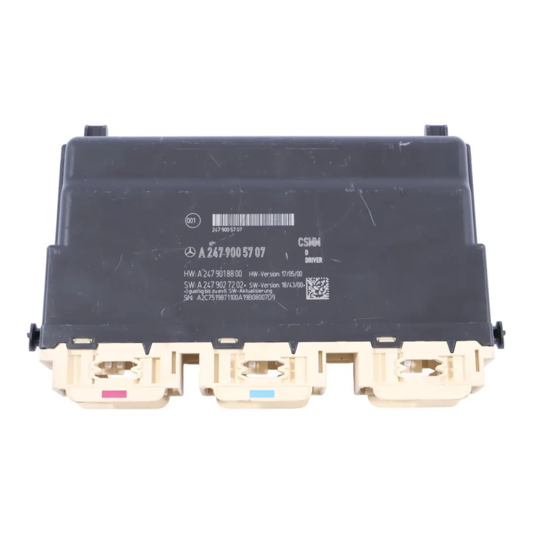 Sedile Anteriore Sinistro Modulo Unità Controllo ECU per Mercedes W177 con numero di parte A2479005707 Mercedes W177 Sedile Anteriore Sinistro Modulo Unità Controllo ECU - SKU A2479005707 - Numero di parte A2479005707