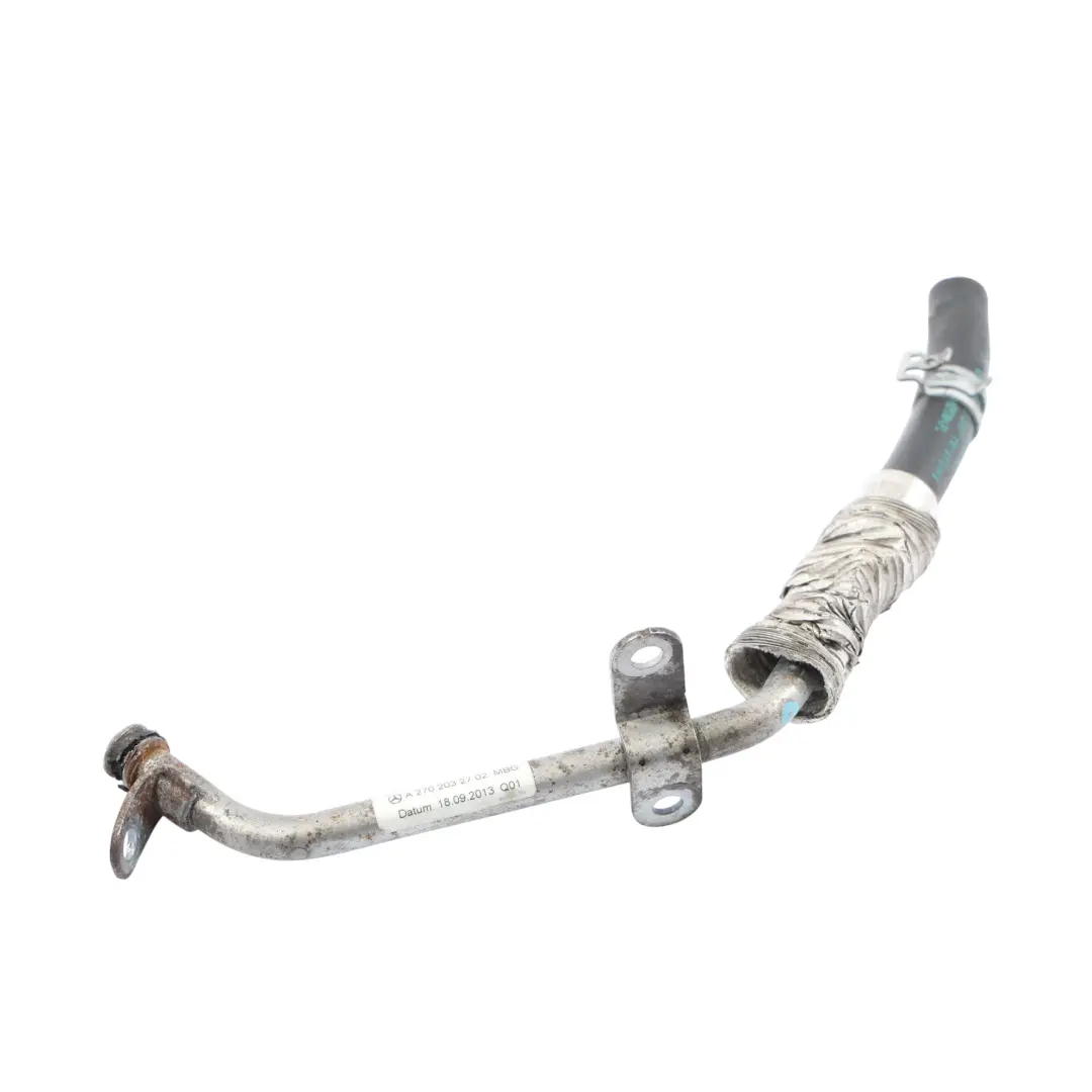 M270 Tuyau refroidissement Ligne turbocompresseur pour Mercedes W176 à propos du numéro de pièce A2702030800 Mercedes W176 M270 Tuyau refroidissement Ligne turbocompresseur - SKU A2702030800 - Numéro de pièce A2702030800