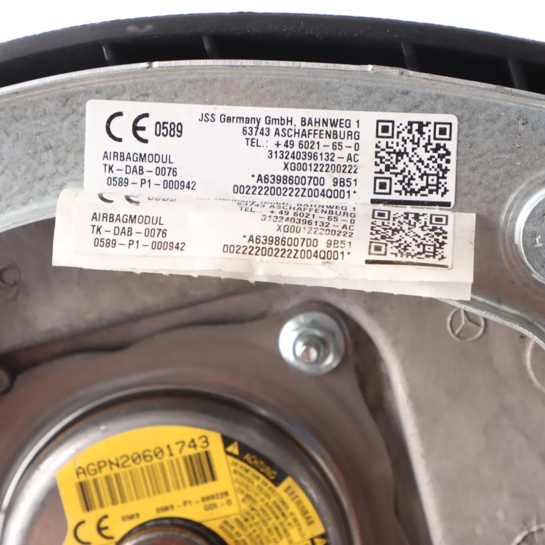 Steering Wheel Air Module Driver Buttons to Mercedes W639 Vito Viano with Part number A6398600700 Mercedes W639 Vito Viano Steering Wheel Air Module Driver Buttons - SKU A6398600700 - Part number A6398600700