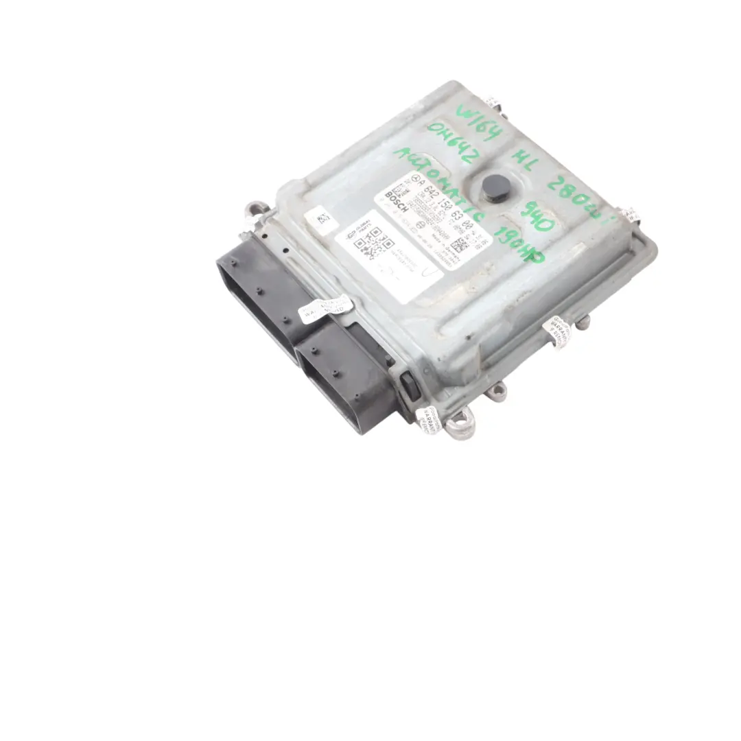 280CDI 4Matic OM642.940 190HP Engine ECU Automatic to Mercedes ML W164 with Part number A6421506300 Mercedes ML W164 280CDI 4Matic OM642.940 190HP Engine ECU Automatic - SKU A6421506300 - Part number A6421506300