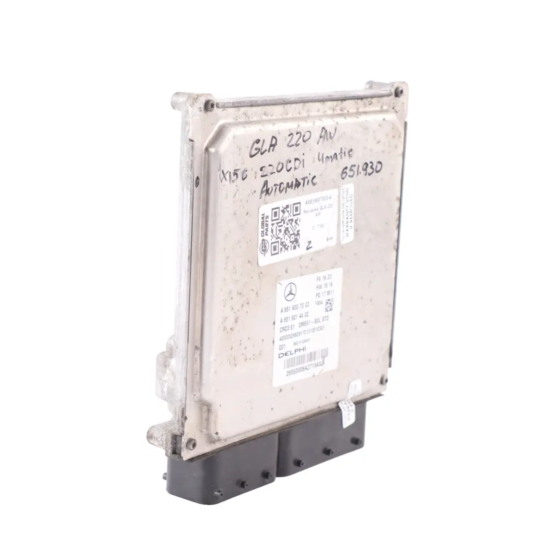 OM651.930 170HP 4Matic Engine ECU Automatic to Mercedes X156 GLA 220 with Part number A6519007003 Mercedes X156 GLA 220 OM651.930 170HP 4Matic Engine ECU Automatic - SKU A6519007003-4 - Part number A6519007003