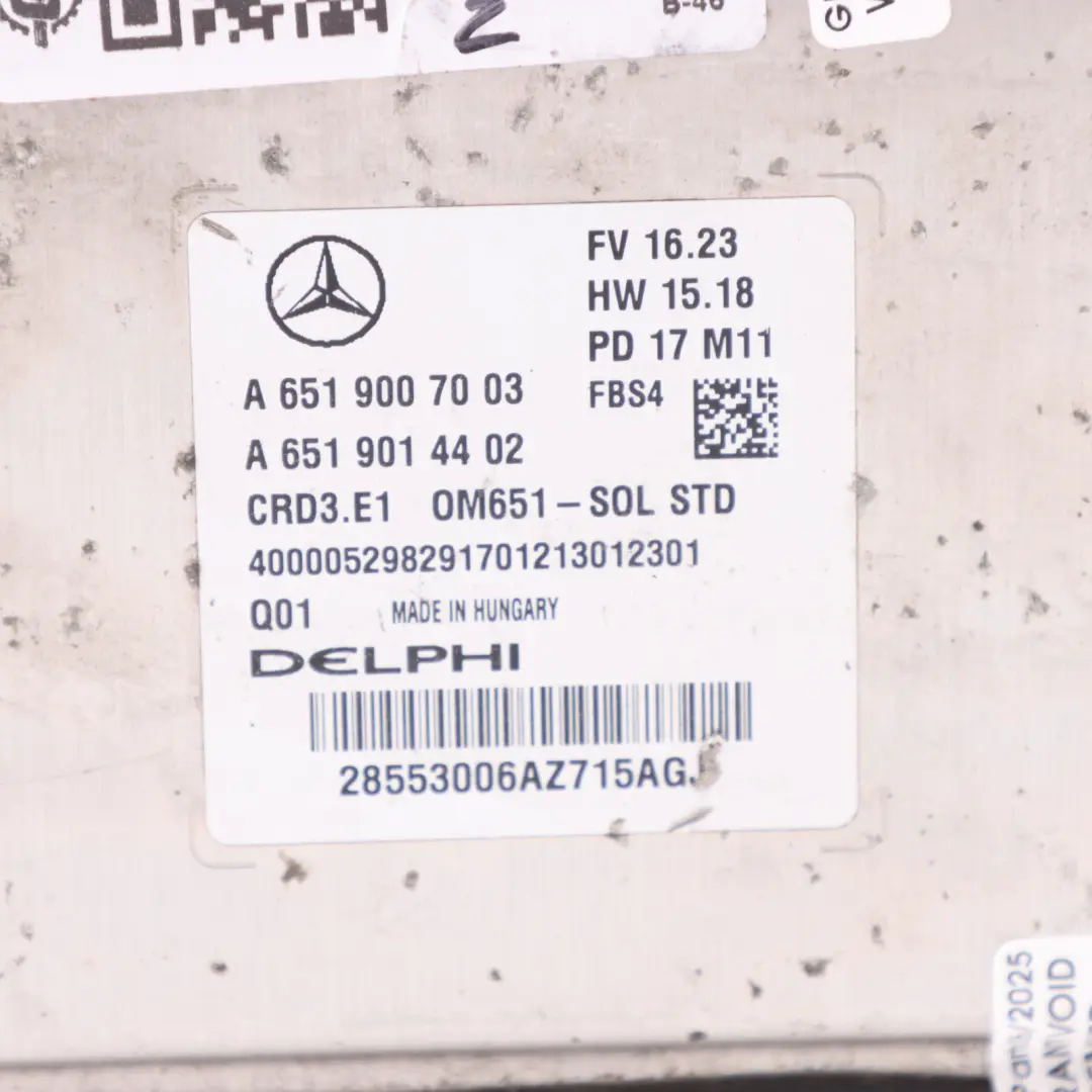 Mercedes X156 GLA 220 OM651.930 170HP 4Matic Engine ECU Automatic - SKU A6519007003-4 - Part number A6519007003