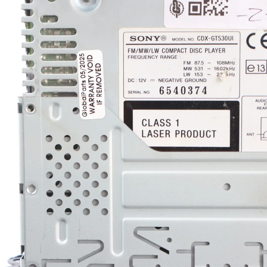 Genuine Sony CD MP3 AUX Stereo Audio Radio Player Head Unit to with Part number CDX-GT530UI Genuine Sony CD MP3 AUX Stereo Audio Radio Player Head Unit - SKU CDX-GT530UI - Part number CDX-GT530UI