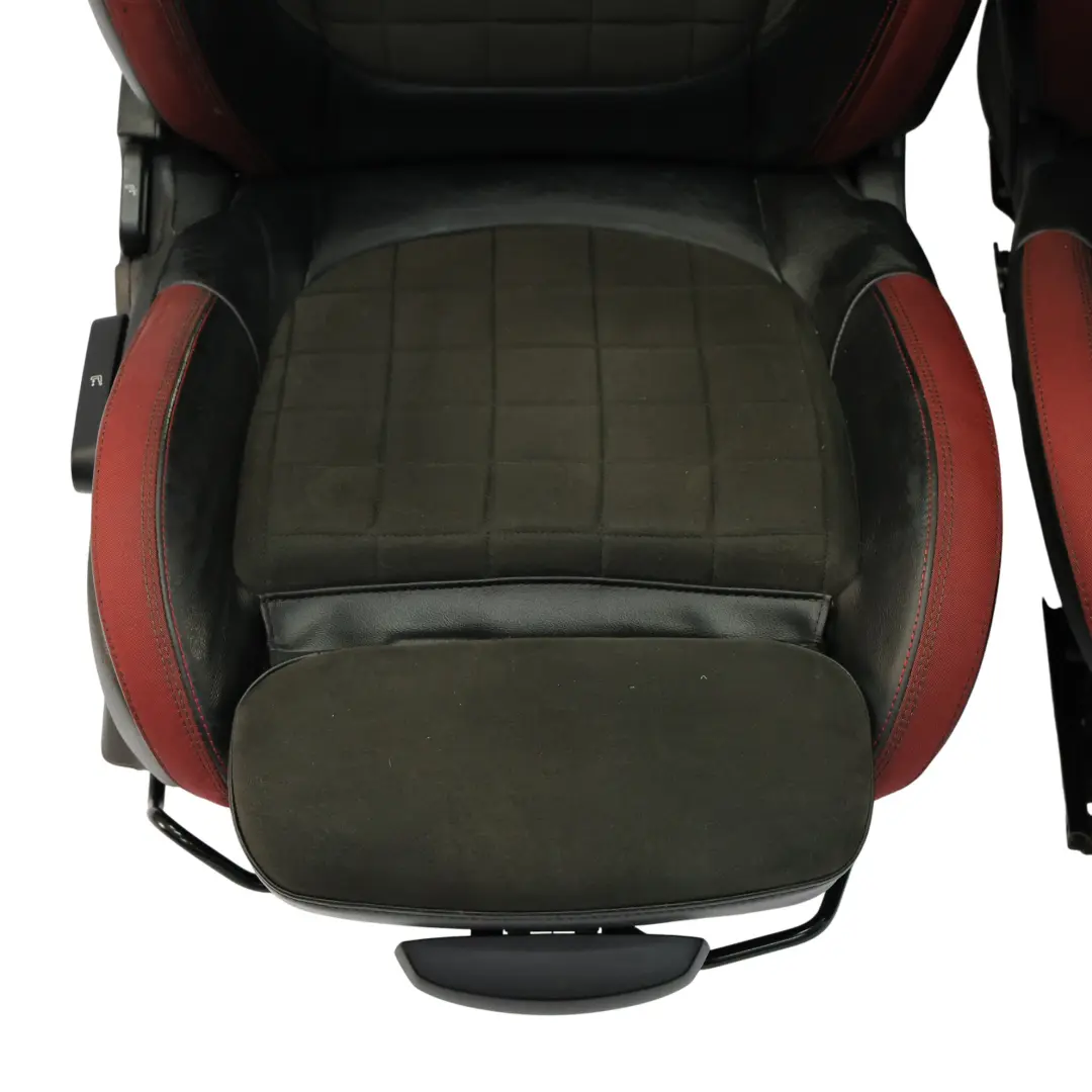 Mini F56 John Cooper Works Komplet Foteli Sport Grzane Czarno Czerwone - SKU F56-SPORT-HALFLEATHER-DINAMICA-RED - Numer Części F56-SPORT-HALFLEATHER-DINAMICA