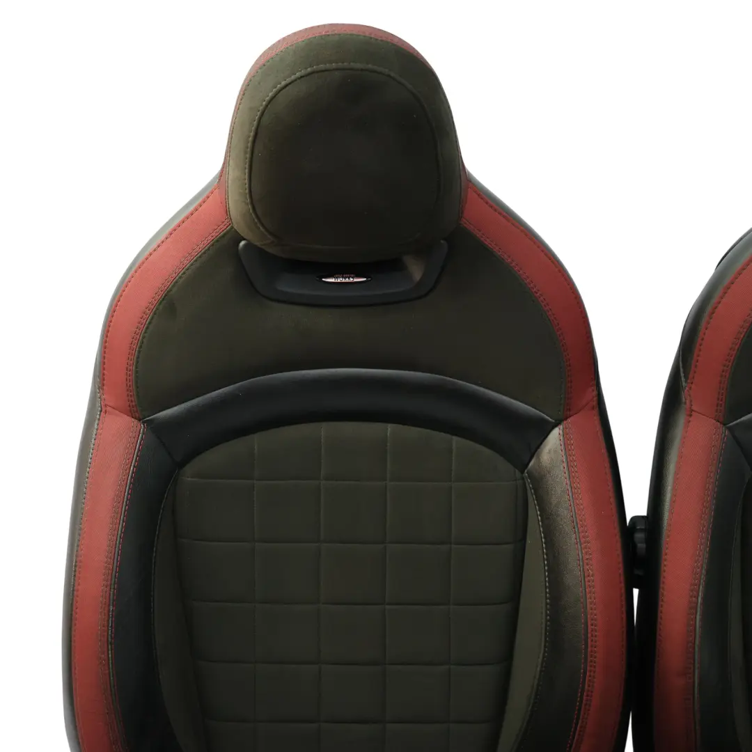  Sièges Mini F56 John Cooper Works Chauffants Sport Dinamica Cuir Noir Carbone - SKU F56-SPORT-HALFLEATHER-DINAMICA-RED - Numéro de pièce F56-SPORT-HALFLEATHER-DINAMICA