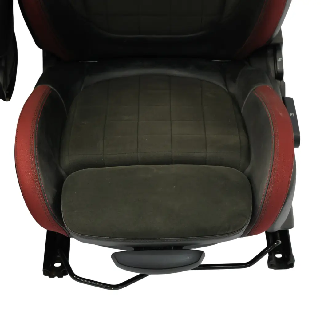  Sièges Mini F56 John Cooper Works Chauffants Sport Dinamica Cuir Noir Carbone - SKU F56-SPORT-HALFLEATHER-DINAMICA-RED - Numéro de pièce F56-SPORT-HALFLEATHER-DINAMICA