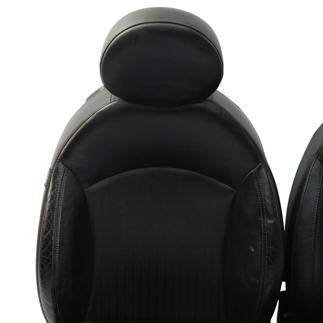 Front Rear Sport Full Leather Seats Heated Set Black to Mini Cooper One R56 with Part number R56-SEATS-SPORT-LEATHER-SET-T8E1 Mini Cooper One R56 Front Rear Sport Full Leather Seats Heated Set Black - SKU R56-SEATS-SPORT-LEATHER-SET-T8E1-1 - Part number R56-SEATS-SPORT-LEATHER-SET-T8E1