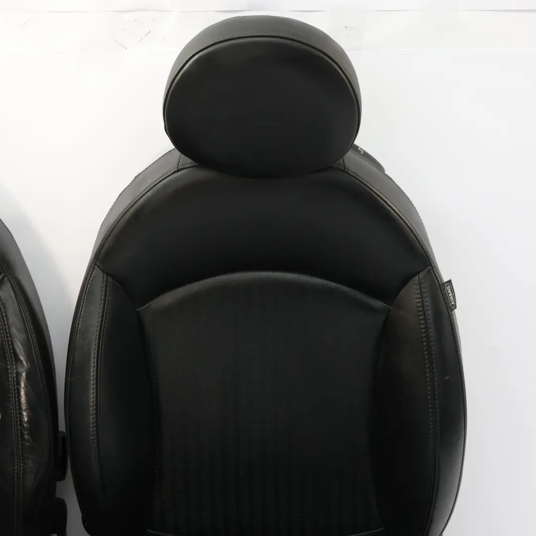 Mini Cooper One R56 Front Rear Sport Full Leather Seats Heated Set Black - SKU R56-SEATS-SPORT-LEATHER-SET-T8E1-1 - Part number R56-SEATS-SPORT-LEATHER-SET-T8E1