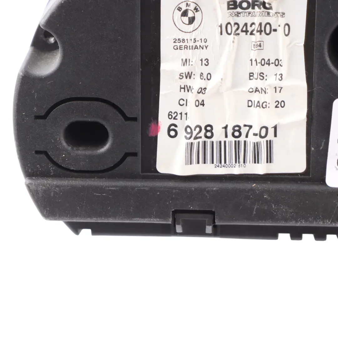 Instrument Cluster Speedo Clocks Automatic 117K Miles to BMW Z4 E85 Petrol with Part number 6928187 BMW Z4 E85 Petrol Instrument Cluster Speedo Clocks Automatic 117K Miles - SKU RHD-6928187 - Part number 6928187